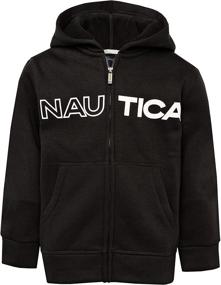 img 1 attached to 👕 Black Large Boys' Nautica Fleece Hoodie - Latest Clothing