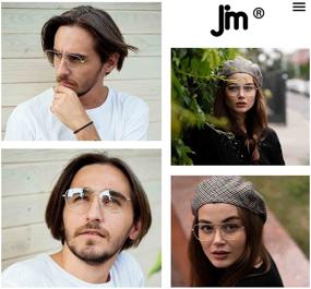 img 2 attached to 😎 JM Aviator Blue Light Blocking Computer Glasses: Square Eye Protection for Men and Women - Anti Glare, Video Eyeglasses