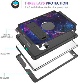 img 2 attached to 📱 BENTOBEN iPad Mini 5 Case,iPad Mini 4 Kids Case: 3-in-1 Glow in The Dark Hybrid Cover with Full Protective Impact Resistance, Kickstand, and Space Design - Suitable for Apple iPad Mini 4/5