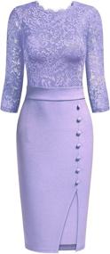 img 2 attached to Miusol Women's Floral Split Cocktail Dress - Elegant and Trendy Women's Clothing