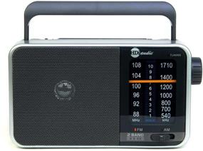 img 3 attached to Rugged HDi Audio Home Portable Premium Retro AM/FM Analog Radio Player 📻 with Headphone Jack, Built-in Speaker, Large Tuning Knob, and Best Reception - Silver