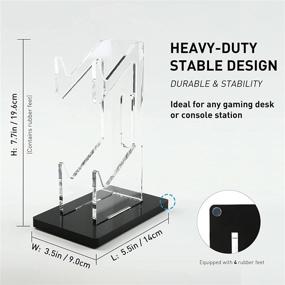 img 1 attached to OAPRIRE Universal Dual Controller Holder - Gaming Accessories for PS4 PS5 Xbox ONE Switch, Stand for Controllers, Build Your Game Fortresses (Crystal Black)