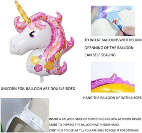 img 1 attached to Unicorn Balloons Balloon Birthday Decoration