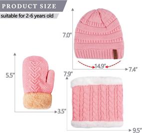 img 3 attached to Зимний флисовый бесконечный шарф-бини для девочек - необходимый аксессуар для холодной погоды.