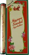 mysore sandal incense: authentic indian aroma - 120 sticks total, six 20 stick tubes logo