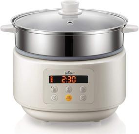 img 3 attached to Bear Electric Steam Cooker with Multi-functionality, Yunnan Chicken Soup Steamer with Ceramics, DQG-A30C1 New Natural Ceramics Cooking Method, 3L Capacity