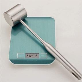 img 1 attached to AYCCNH Meat Mallet Steak Pounder: Premium Stainless Steel Manual Tool for Perfectly Tenderized Meat, 12 Inch Kitchen Hammer with Hook