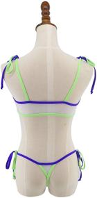 img 1 attached to 👙 SHERRYLO Sheer Micro Bikini with Crop Top and Side Tie G-String Bottom - Mini Bikinis | Enhanced SEO