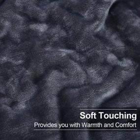 img 1 attached to 🛋️ EASELAND Soft Queen Size Blanket - All Season Warmth, Microplush Lightweight Thermal Fleece Blanket for Couch, Bed, Sofa - 90x90 Inches, Dark Gray