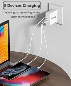 img 2 attached to Hyphenx GaN 65W USB C PD Charger for iPhone 13/12/11, MacBook Pro/Air, Switch, iPad Pro | Multi-Port Wall Charger with Cable | Fast Charging for Galaxy S21/S20