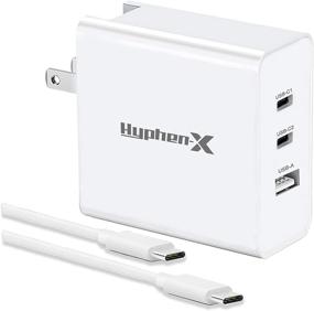 img 4 attached to Hyphenx GaN 65W USB C PD Charger for iPhone 13/12/11, MacBook Pro/Air, Switch, iPad Pro | Multi-Port Wall Charger with Cable | Fast Charging for Galaxy S21/S20