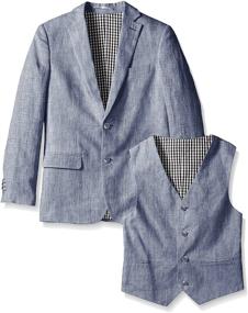 img 1 attached to 👔 Isaac Mizrahi Linen Suit for Boys - 3 Piece Set