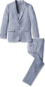 img 3 attached to 👔 Isaac Mizrahi Linen Suit for Boys - 3 Piece Set