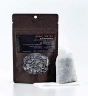 💧 experience the power of modern ōm shungite living water kit: authentic elite shungite detoxification stone gravel pouch for natural water purification, neutralizing bacteria & boosting antioxidants (50g) логотип