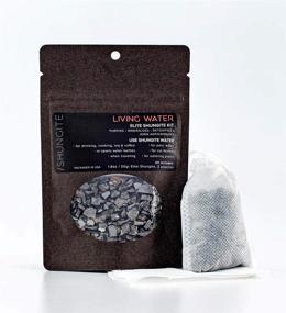 img 4 attached to 💧 Experience the Power of Modern ŌM Shungite Living Water Kit: Authentic Elite Shungite Detoxification Stone Gravel Pouch for Natural Water Purification, Neutralizing Bacteria & Boosting Antioxidants (50g)