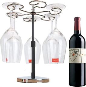 img 4 attached to 🍷 Countertop Wine Glass Rack: Freestanding Holder for Drying and Displaying Wine Glasses in the Living Room (Silver)