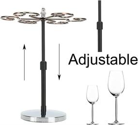 img 2 attached to 🍷 Countertop Wine Glass Rack: Freestanding Holder for Drying and Displaying Wine Glasses in the Living Room (Silver)