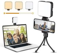 улучшите качество видео с набором светильников ezco video light kit: портативный зум-светильник с 3 уровнями яркости и цвета для видеоконференций, фотографии и освещения настольного компьютера. логотип