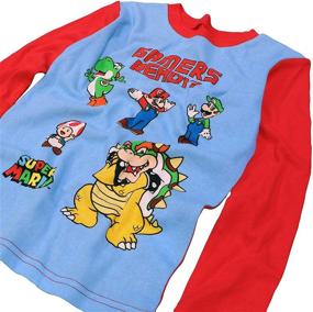 img 2 attached to 🎮 Super Mario Brothers Boys' Snug-Fit Cotton Pajamas for Optimum Comfort and Style