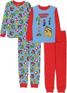 🎮 super mario brothers boys' snug-fit cotton pajamas for optimum comfort and style logo