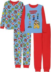 img 4 attached to 🎮 Super Mario Brothers Boys' Snug-Fit Cotton Pajamas for Optimum Comfort and Style