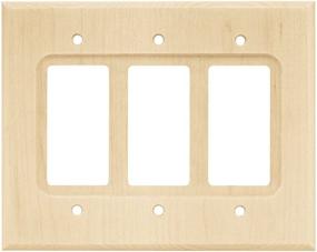 img 4 attached to Enhance Your Décor with Franklin Brass W10848-UN-C Square Triple Decorator, Unfinished Wood