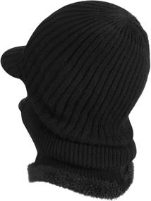 img 3 attached to 🧣 Universal Size Winter Knitted Balaclava Beanie Hat by TAGVO - Warm Cycling Ski Mask