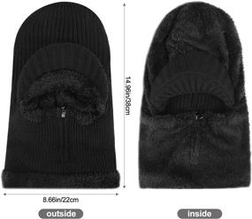 img 2 attached to 🧣 Universal Size Winter Knitted Balaclava Beanie Hat by TAGVO - Warm Cycling Ski Mask