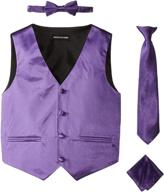 stylish and sophisticated: american exchange boys satin 2-piece suit set for boys logo