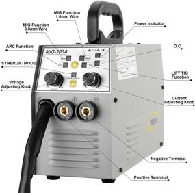 img 1 attached to 🔥 Сварочный аппарат MIG Welder с функцией сварки флюксно-газовой дугой - 110V 220V 120A - Проволочный сварочный аппарат, MIG ARC MMA Lift TIG - 3 в 1 мультисистемный цифровой сварочный аппарат с технологией инвертора IGBT - Без необходимости газа