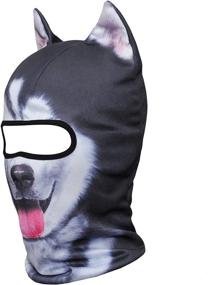 img 2 attached to 🦝 Whimsical 3D Stand Ears Animal Balaclava Face Mask - Music Festivals, Raves, Ski, Halloween, Party, Outdoor Activities