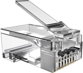img 1 attached to 🔌 Разъемы Cat6a RJ45 с проходным сигналом - 50 штук в банке для сетевых кабелей Cat6/Cat6a 23AWG и 24AWG