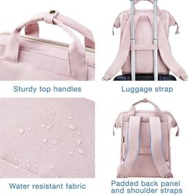 img 1 attached to Women's Laptop Backpack, BAGSMART 15.6 Inch Travel Notebook Doctor Backpack (Pink)