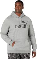 puma graphic fleece hoodie grape logo