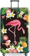 🧳 naranja gato flamingo suitcase protector: stylish and reliable travel companion logo