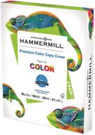 📄 premium color copy cardstock by hammermill, 60 lb, 8.5 x 11, 1 pack (250 sheets) - 100 brightness, usa made, white card stock (product code: 122549r) logo