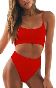 img 4 attached to Feager Women Adjustable Monokini Swimsuit Women's Clothing