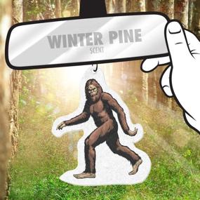 img 2 attached to Freshy Factory's Bigfoot Car Air Freshener - Pine Scent (6 Pack): A Hilarious Yeti Adventure for Your Vehicle