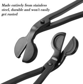 img 1 attached to 🕯️ Matte Black Stainless Steel Candle Wick Trimmer/Clipper Scissor Tool - Pack of 3