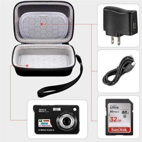 img 2 attached to Чехол для цифровой камеры AbergBest 21 мегапиксель 2,7" с аккумуляторным HD LCD / Kodak Pixpro / Canon PowerShot ELPH 180/190 / Sony DSCW800 / DSCW830 - идеально для путешествий [черный]