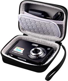 img 4 attached to Чехол для цифровой камеры AbergBest 21 мегапиксель 2,7" с аккумуляторным HD LCD / Kodak Pixpro / Canon PowerShot ELPH 180/190 / Sony DSCW800 / DSCW830 - идеально для путешествий [черный]