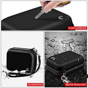 img 3 attached to Чехол для цифровой камеры AbergBest 21 мегапиксель 2,7" с аккумуляторным HD LCD / Kodak Pixpro / Canon PowerShot ELPH 180/190 / Sony DSCW800 / DSCW830 - идеально для путешествий [черный]