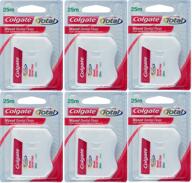 🦷 enhance oral health with colgate waxed dental floss - 6 pack (25mtr per pack) logo