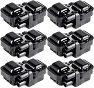 💥 eccpp ignition coils pack of 6 compatible with mercedes-benz chrysler crossfire b200 c240 slk320 ml320 l4 l6 v6 v8 | replacement for c1444 c1361 uf-359 logo