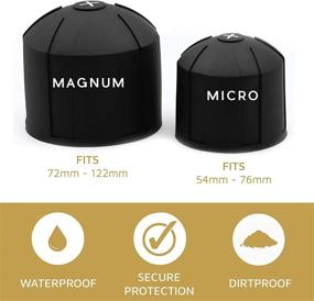 img 2 attached to 📷 KUVRD Universal Lens Cap 2.0 - Protect Your DSLR Lenses Hassle-Free, Weatherproof, Lifetime Coverage, Magnum, 4-Pack