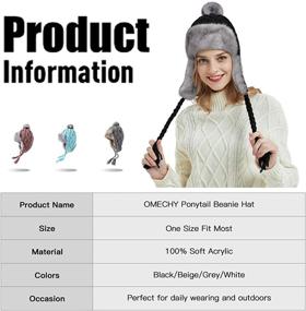 img 1 attached to OMECHY Womens Peruvian Crochet Earflap Outdoor Recreation and Outdoor Clothing