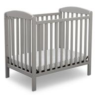 👶 grey delta children emery mini convertible baby crib with 2.75" mattress - enhanced seo logo