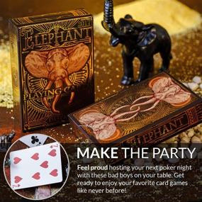 img 3 attached to Exquisite Elephant Playing Cards - Stunning Deck with Complimentary Card Game eBook, Artfully Illustrated Poker Cards. Unparalleled Foil and Elaborate Details for Ideal Gifts - Kids & Adults