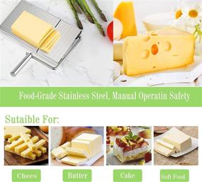 img 3 attached to 🧀 Stainless Steel Cheese Slicer with Accurate Size Scale and 5 Replaceable Wires - Ideal for Cheese, Butter, and Spam Slicing