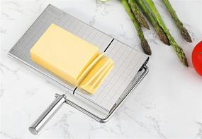 img 2 attached to 🧀 Stainless Steel Cheese Slicer with Accurate Size Scale and 5 Replaceable Wires - Ideal for Cheese, Butter, and Spam Slicing